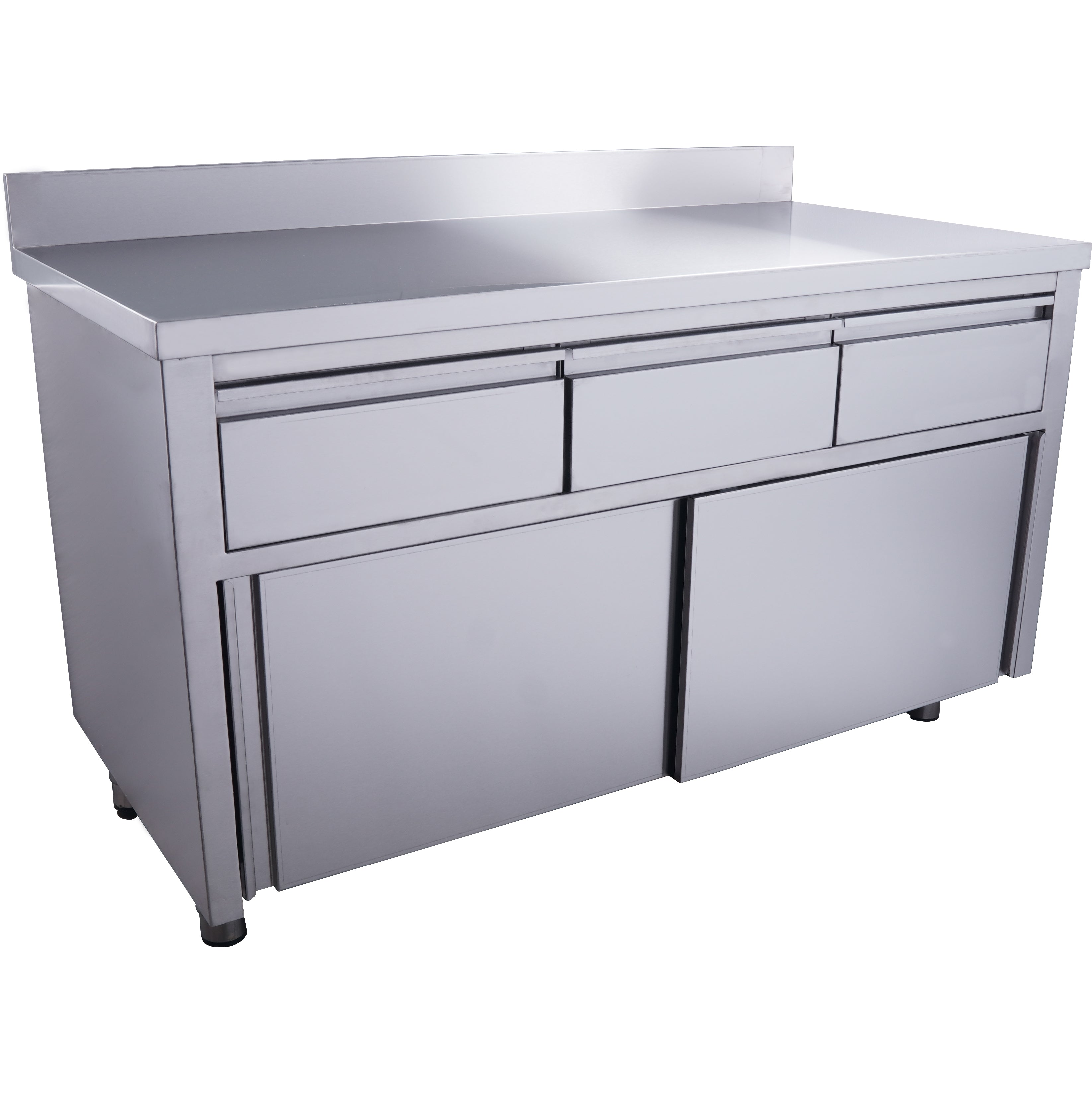 SARO Schuifdeurkast - 3 lades.1400X700mm met Opstaande rand