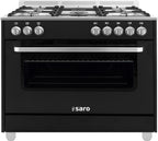 SARO Multifunctioneel gasfornuis met electrische oven model TS95C61LNE zwart