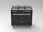 SARO Multifunctioneel gasfornuis met electrische oven model TS95C61LNE zwart - afbeelding 2