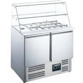SARO Saladette met glas opbouw model ES 900 G