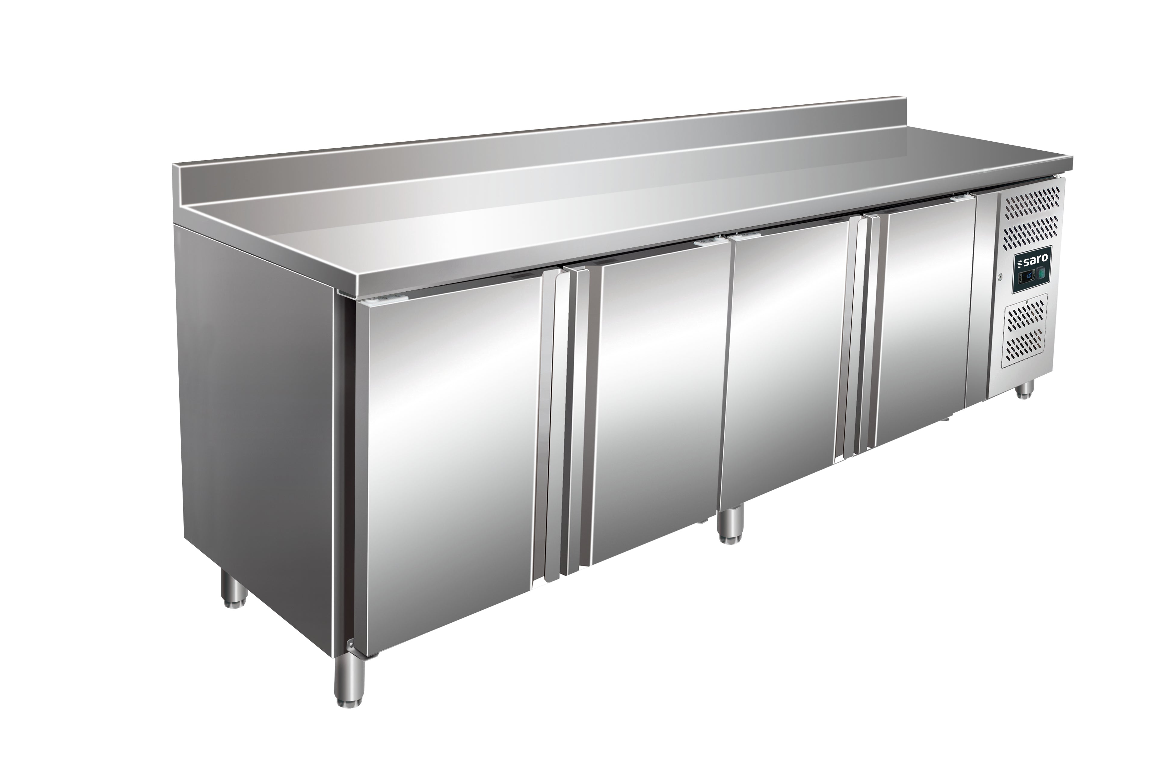 SARO Koeltafel met 4 deuren en opstaande rand, model SNACK 4200 TN