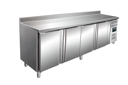SARO Koeltafel met 4 deuren en opstaande rand, model SNACK 4200 TN