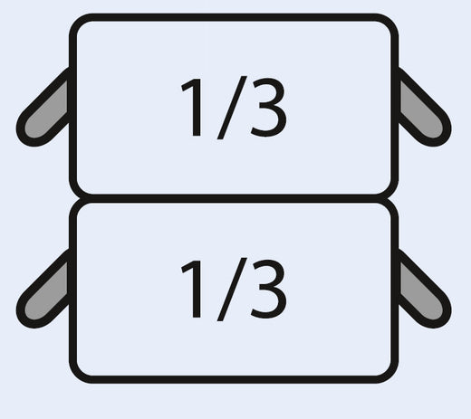 E7/CPCEXE Pasta mand set: 2 x 1/3 GN Saro