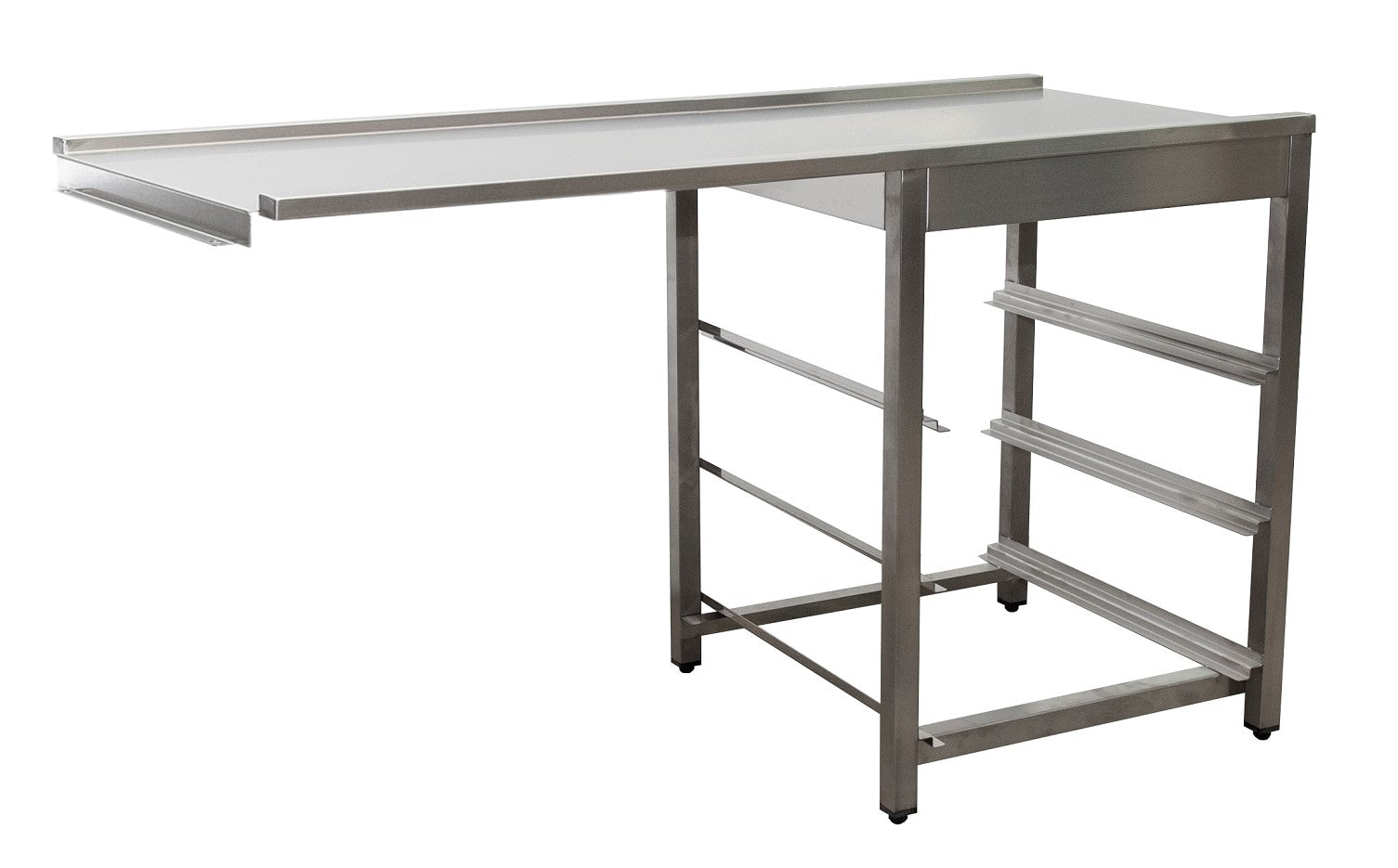 SARO afvoertafel voor vaatwasser links, 1 bak, 1600 mm