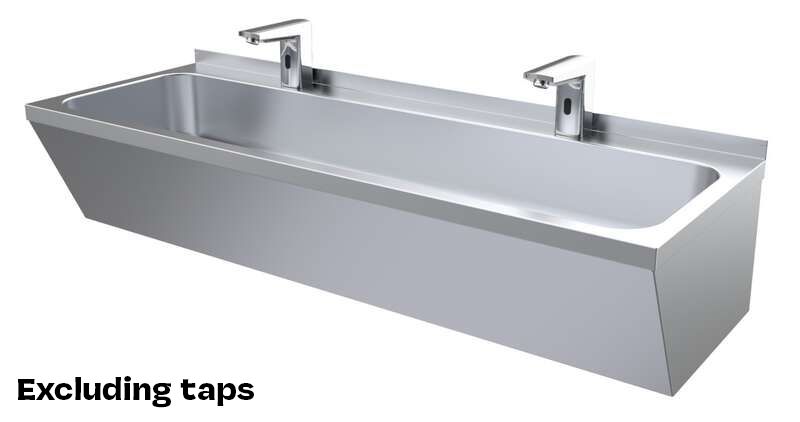 RVS WASBAK DUBBEL 1200X525X451MM - aanvullende productfoto 1