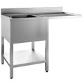 Unninox 120x70xH85cm 1 Bowl Left - SPL12070VWL1