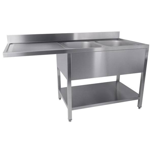 Unninox 160x70xH85cm 2 Bowls Right - SPL16070VWR2