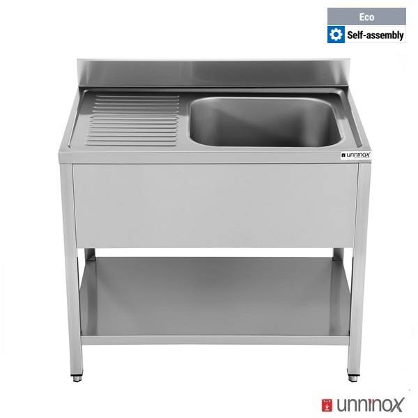 Unninox 1200x600xH850mm Bowl Right - SPL12060R1
