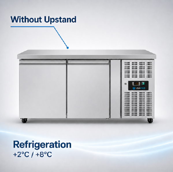 Unninox Refrigerated Counter – 2 Doors – Without Upstand – 1390x700x850mm - UNN2100TN