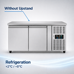Unninox Refrigerated Counter – 2 Doors – Without Upstand – 1390x700x850mm - UNN2100TN