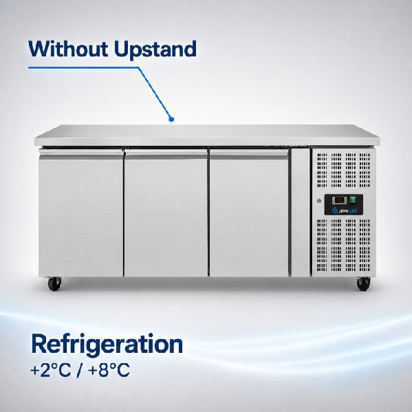 Unninox Refrigerated Counter – 3 Doors – Without Upstand – 1790x700x850mm - UNN3100TN