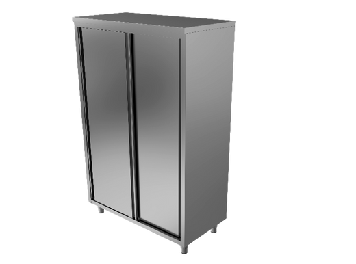 RVS pannenkast, 700 mm diep, met schuifdeuren