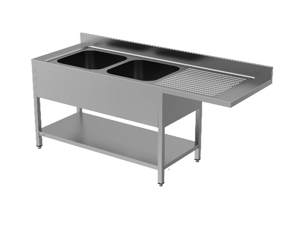 S/S Sink With Undershelf&Washmachine Place WELDED (SWF-1207085-1L)