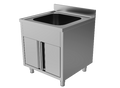 S/S Sink With Undershelf&Washmachine Place WELDED (SCK-60-70)