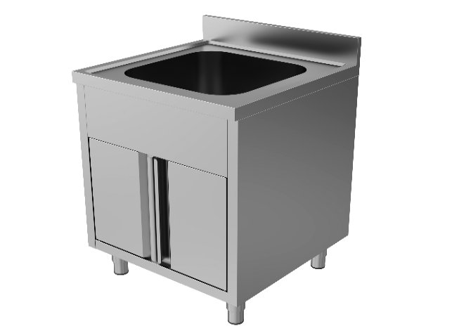 S/S Sink With Undershelf&Washmachine Place WELDED (SCK-60-70)