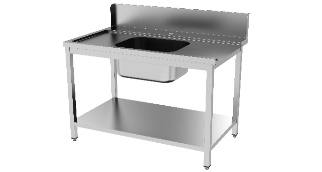 S/S Sink With Undershelf&Washmachine Place RIGHT AND LEFT