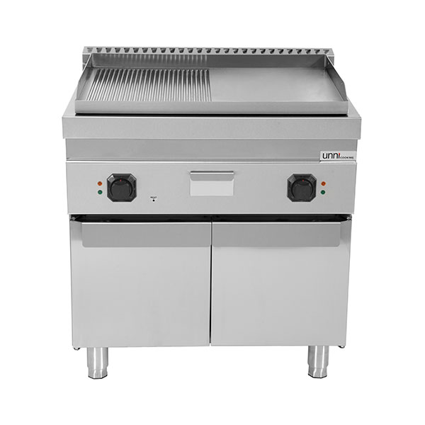 Electric griddle Unninox E70GP20K+GS - 1/2 smooth + 1/2 grooved