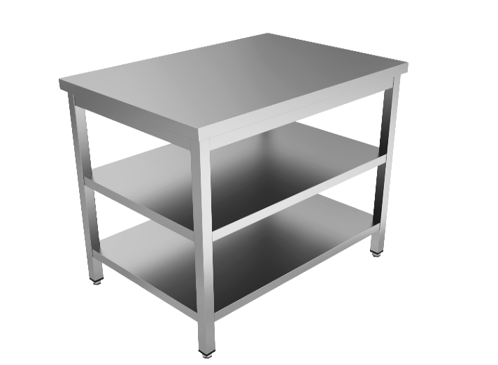 S/S Work Table With Extra Undershelf (700) (WTF-707085-2A)