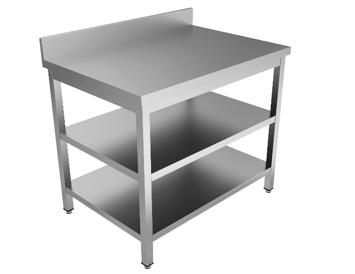 S/S Work Table With Extra Undershelf (600) (WTF-706085-S2A)