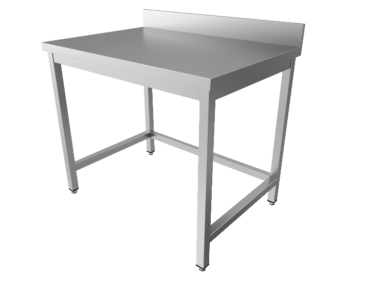 S/S Work Table Without Undershelf - Upstand (600) (WTF-706085-S)