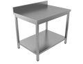 S/S Work Table With Undershelf + Upstand (600)