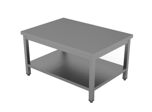 RVS werktafel, met onderblad, 700 mm diep