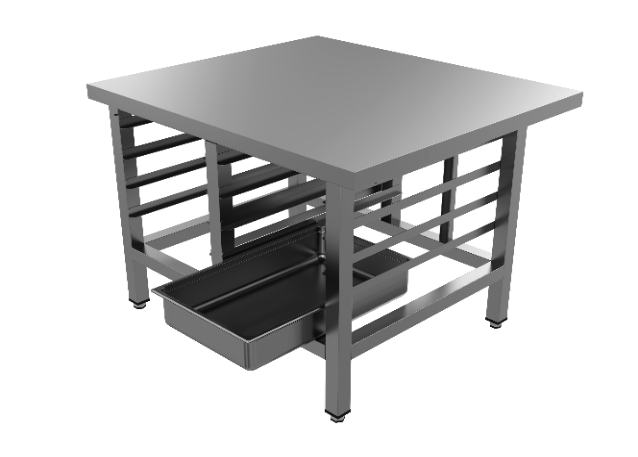 S/S Work Table Without Undershelf - Upstand (600) (CS-700)