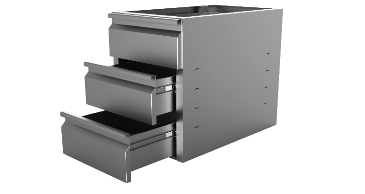 S/S BLOCK DRAWER FOR UNDER WORK TABLE