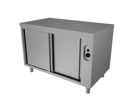RVS warmhoudkast, 600 mm diep