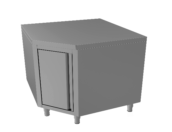 S/S Corner Working Table With Door Tables (WT-10010085-C70)