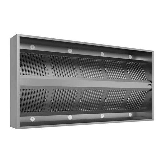 RVS eilandafzuigkap, 1500 mm diep Unninox