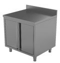 WORK TABLE WITH SWING DOORS WITH UPSTAND 600