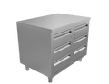 S/S Work Table With 6 Drawers 600