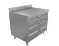 S/S Work Table With 6 Drawers&Upstand 700