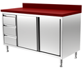 Polyethylene Worktable Sliding Doors with Drawers 700
