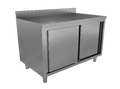 WORK CABINET WITH SLIDING DOORS + UPSTAND 700