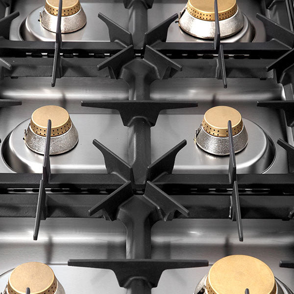 Gas range Unninox G70C30B - 44 kW - 6 burners