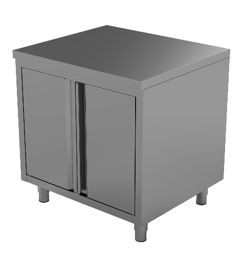 WORK TABLE WITH SWING DOORS WITHOUT UPSTAND 700