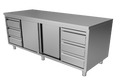 WORK TABLE WITH 3L+3R DRAWERS AND SLIDING DOORS (WTS-1807085-RL)