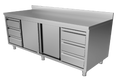 WORK TABLE WITH 3L+3R DRAWERS AND SLIDING DOORS (WTS-1807085-RLS)