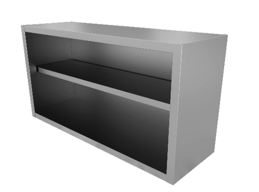 RVS open wandkast, 1000 mm hoog