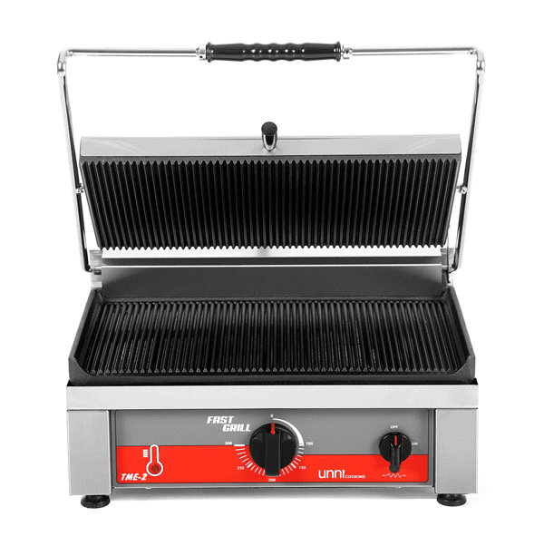 Contact grill Unninox TME-2 - grooved cooking surface 460x300 mm (cast iron)