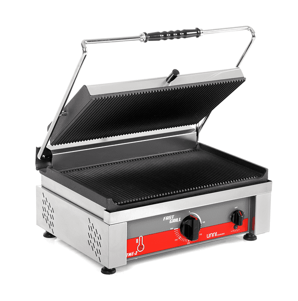 Contact grill Unninox TME-2 - grooved cooking surface 460x300 mm (cast iron)