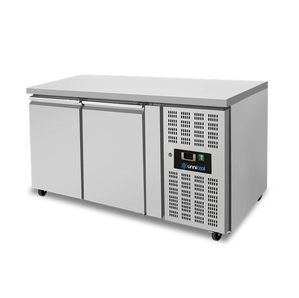 Refrigerated counter Unninox UNN2100TN - 2 doors - without upstand - 1390x700x850 mm