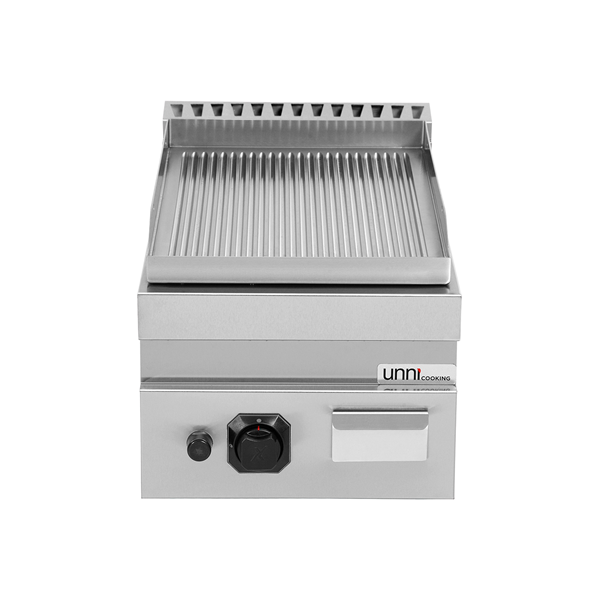 Gas griddle- grooved/chrome Unninox G70GP10B+GC