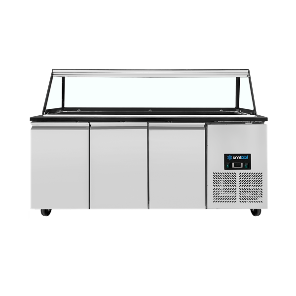 Saladette Unninox UNNI188TK - 5x GN 1/1 capacity - 188x82x85.5 cm