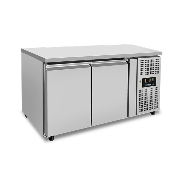 Refrigerated counter Unninox UNN2100TN - 2 doors - without upstand - 1390x700x850 mm