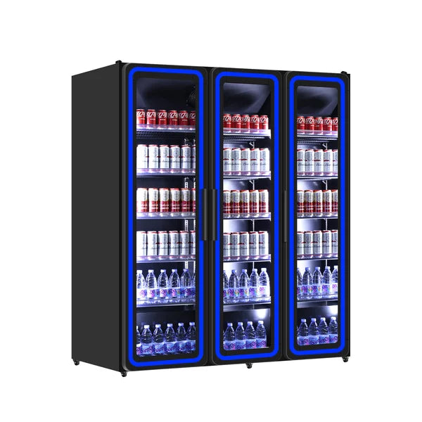 Refrigerator 3 glass doors Unninox UN1680-3M - 1190 L
