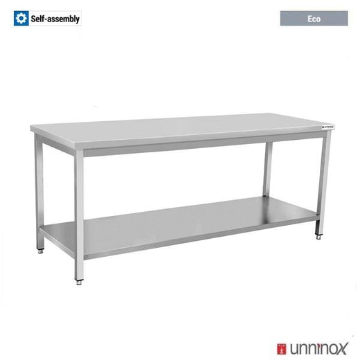 RVS werktafel, 1000x700xH850 mm Unninox WTF107-B