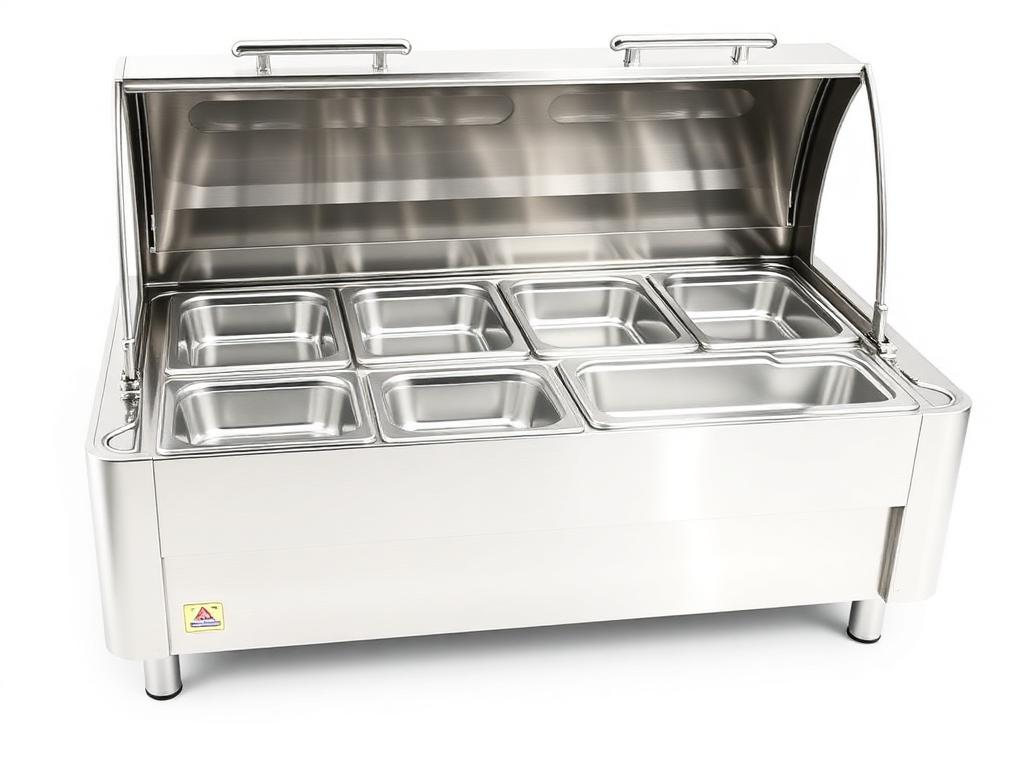 Elektrische RVS bain-marie tafelmodel met GN-bakken